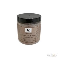 Oatmeal Milk Honey Foaming Bath Salt - 8 oz Soak for Relaxation and Pampering, Self Care