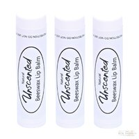 Unscented Lip Balm Set of 3 - Lip Moisturizer, Natural Lip Care, Gift for Men and Women