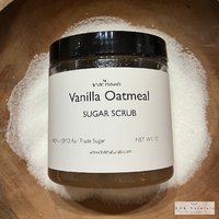 Vanilla Oatmeal Sugar Scrub - Exfoliating Organic Body Scrub