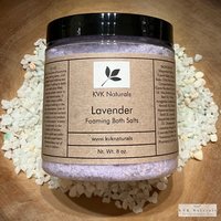 Lavender Foaming Bath Salt - 8 oz Soak for Relaxation and Pampering, Self Care