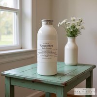 Body Powder Unscented 4 oz - Dusting Powder, Talc Free Powder, Gift for Her