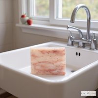 Summer Strawberry Soap Bar - Natural Handmade Organic Soap, Cold Process Bar