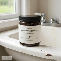 Caramel Cappuccino Coffee Scrub: Natural Exfoliating Body Polish (9 oz)
