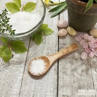 Hand Carved Beech Wood Bath Salt Spoon - 3.5" Small Wooden Spoon