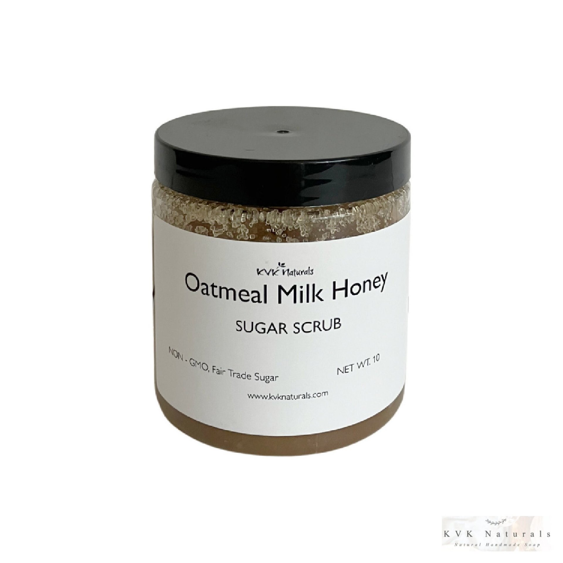 Oatmeal Milk Honey Sugar Scrub - Exfoliating Organic Body Scrub