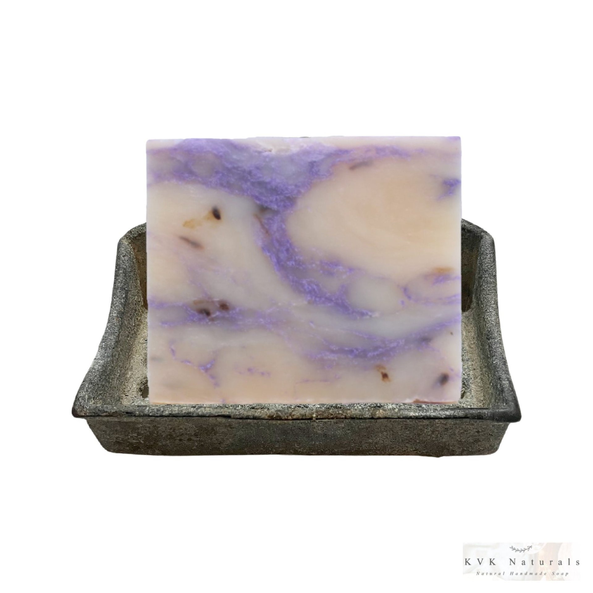 Lavender Flowers Soap Bar -  Natural Handmade Organic Soap, Cold Process Bar, Homemade Soap
