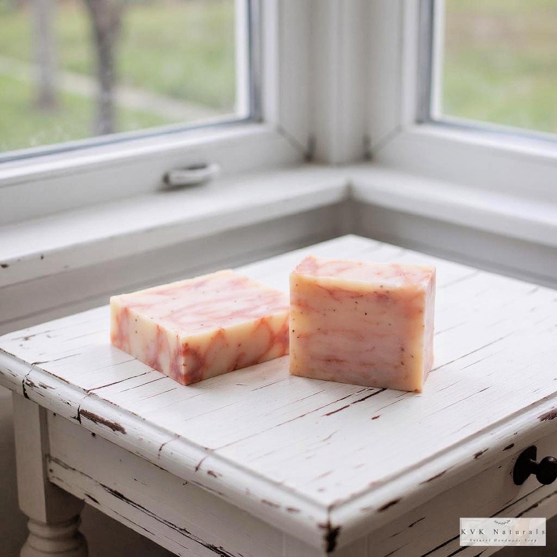 Summer Strawberry Soap Bar - Natural Handmade Organic Soap, Cold Process Bar