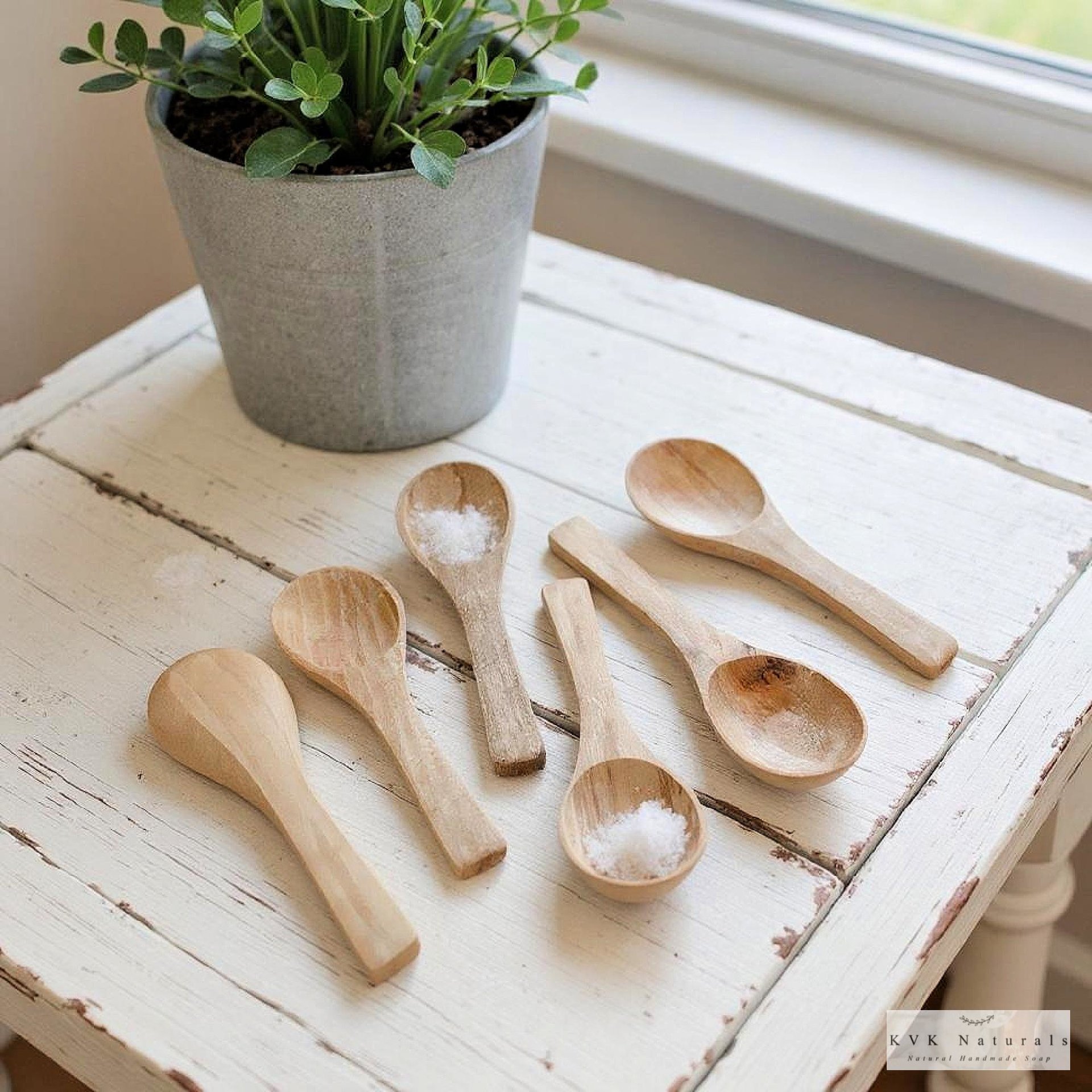 Bath Salt Spoon - Wooden Spoon, Salt Spoon, Small Wooden Spoons
