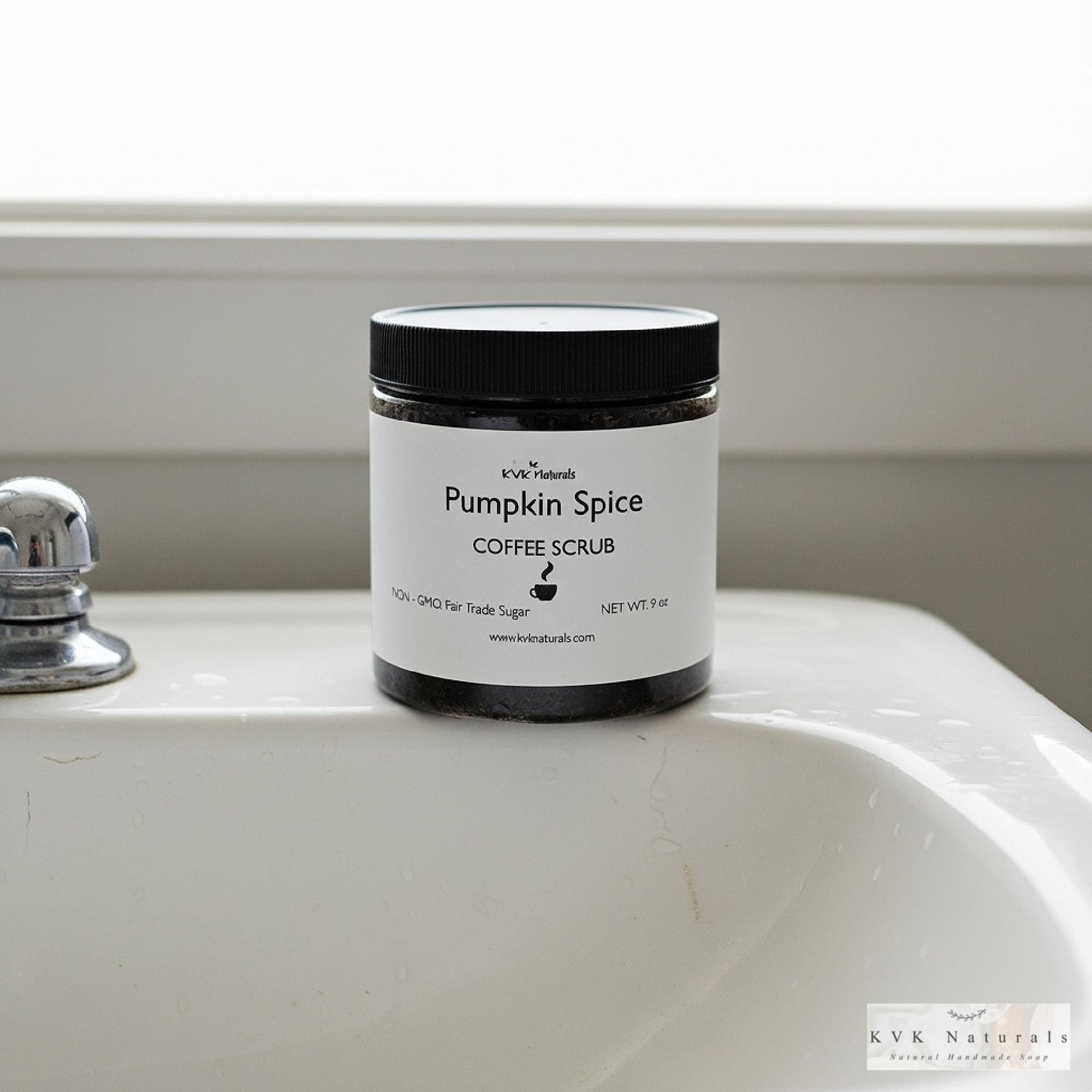 Pumpkin Spice Coffee Scrub: Natural Exfoliating Body Polish, 9 oz