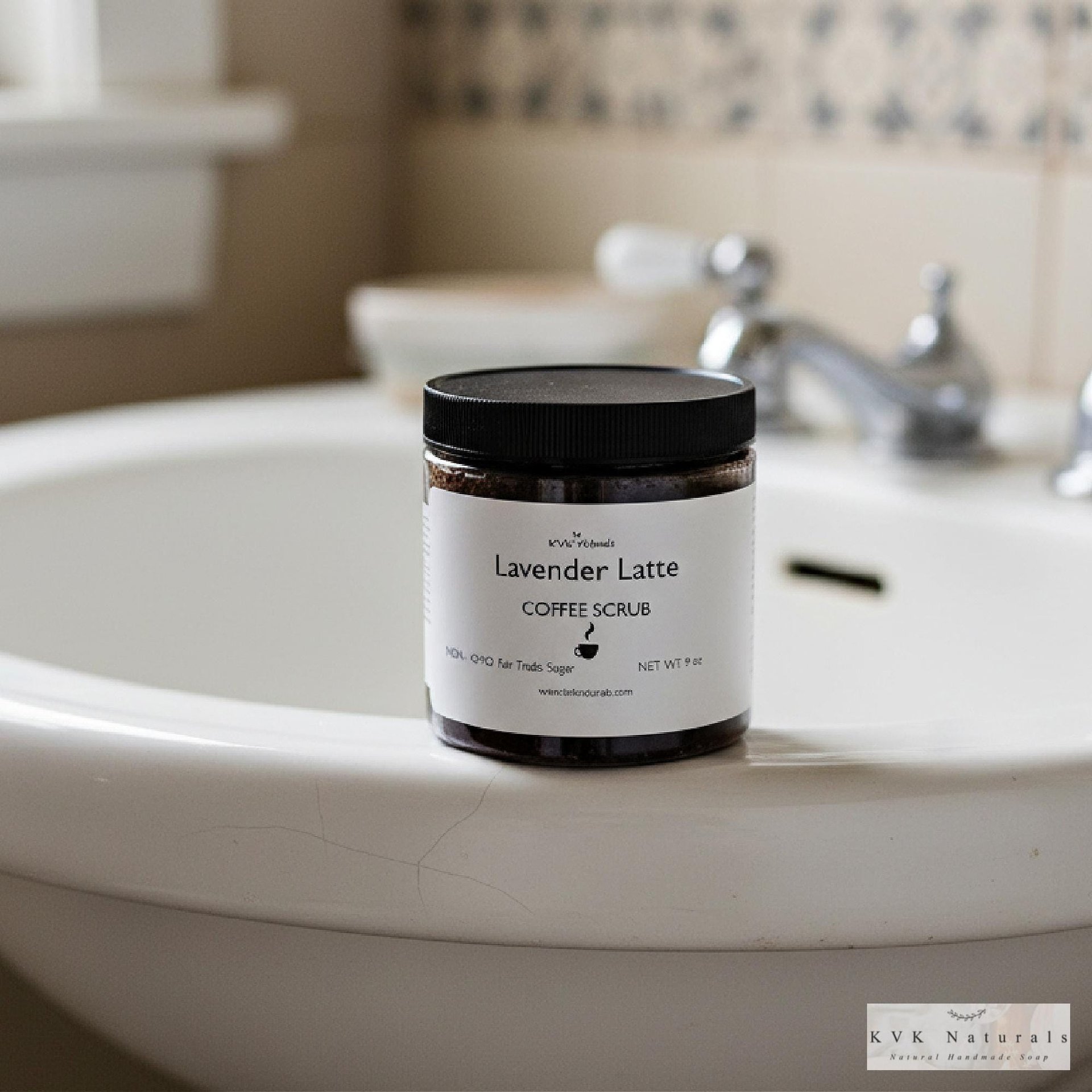 Lavender Latte Coffee Scrub: Natural Exfoliating Body Polish