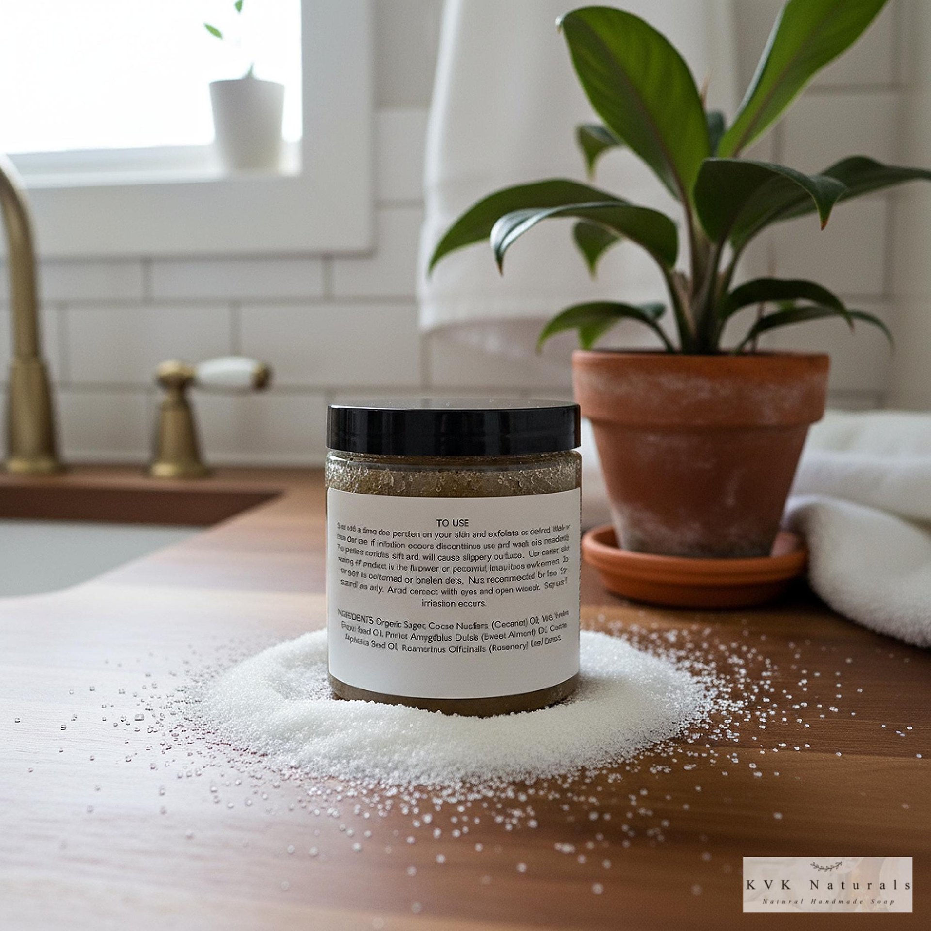 Lemon Grass Sugar Scrub - Exfoliating Organic Body Scrub
