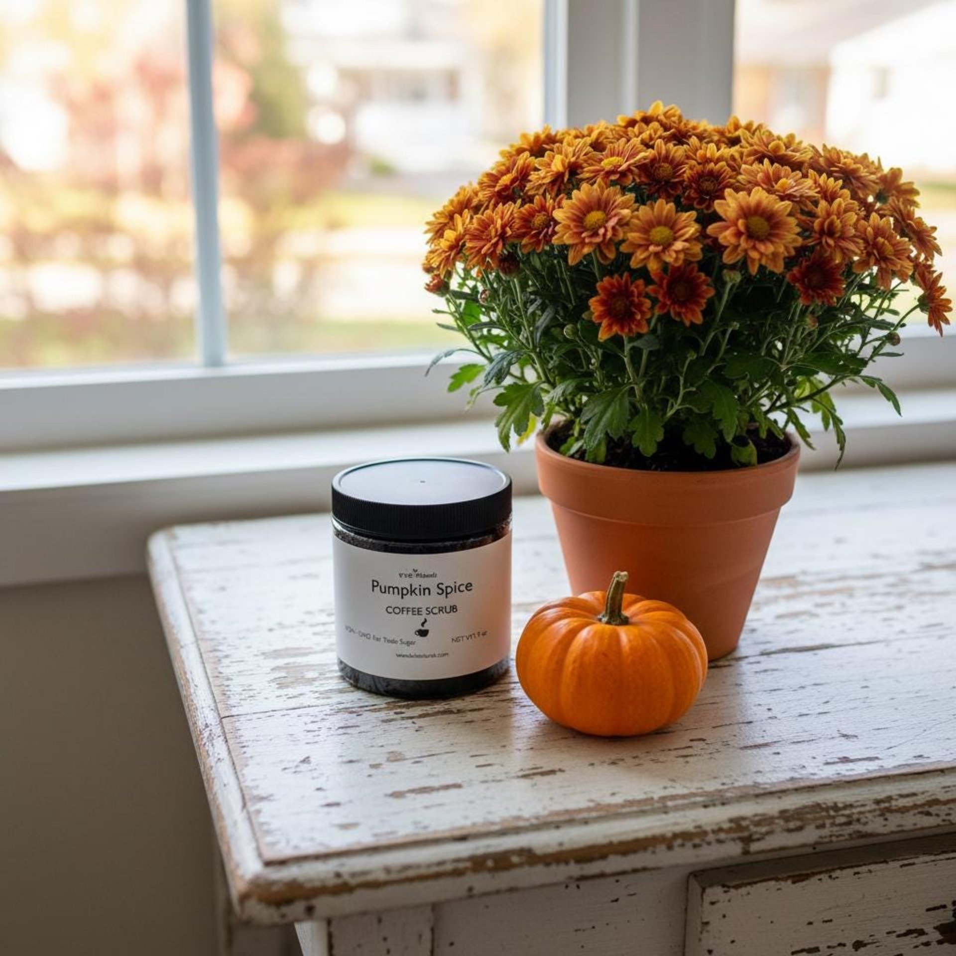 Pumpkin Spice Coffee Scrub: Natural Exfoliating Body Polish, 9 oz