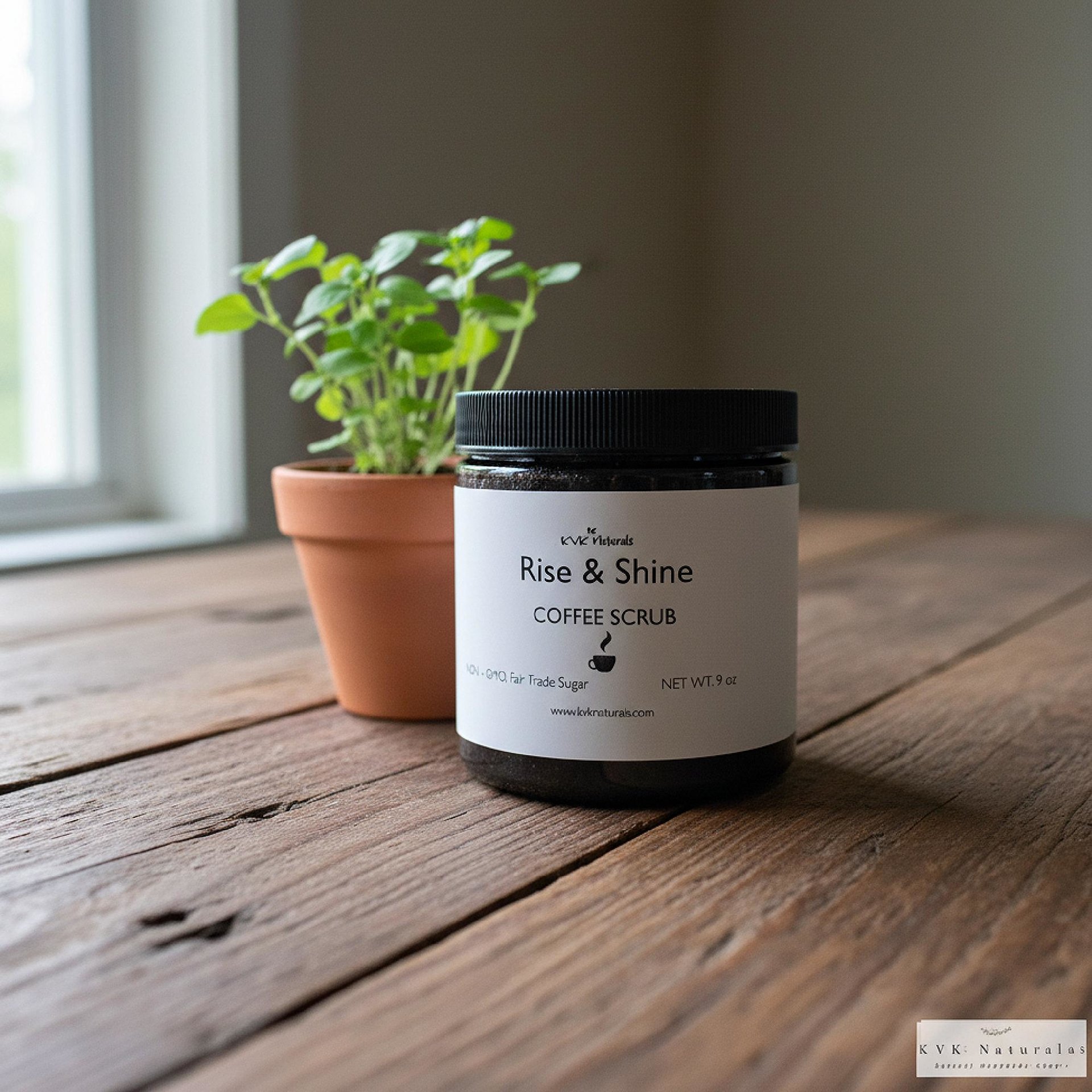 Orange Coffee Scrub: Natural Exfoliating Body Polish (9 oz)