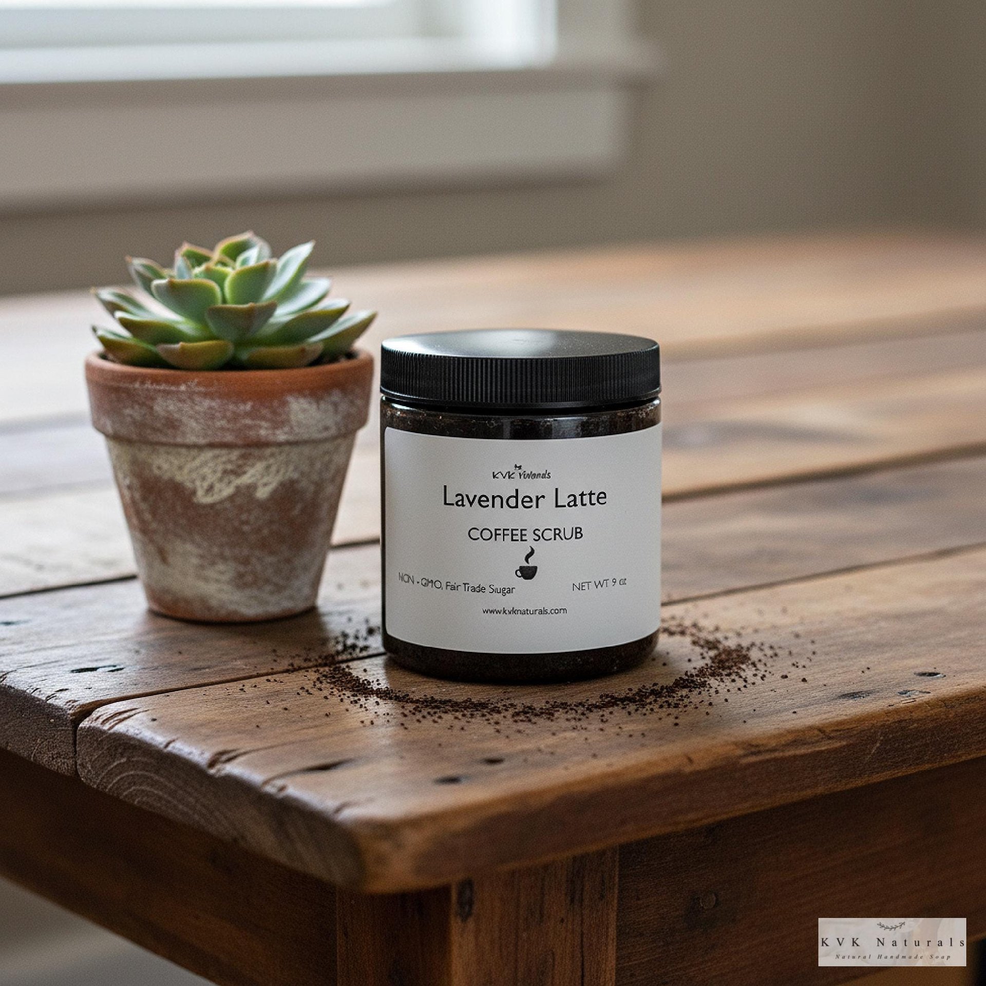 Lavender Latte Coffee Scrub: Natural Exfoliating Body Polish