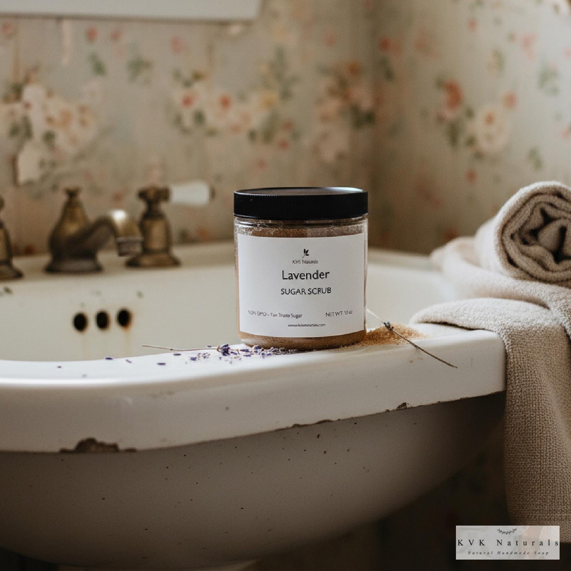 Lavender Sugar Scrub - Exfoliating Organic Body Scrub