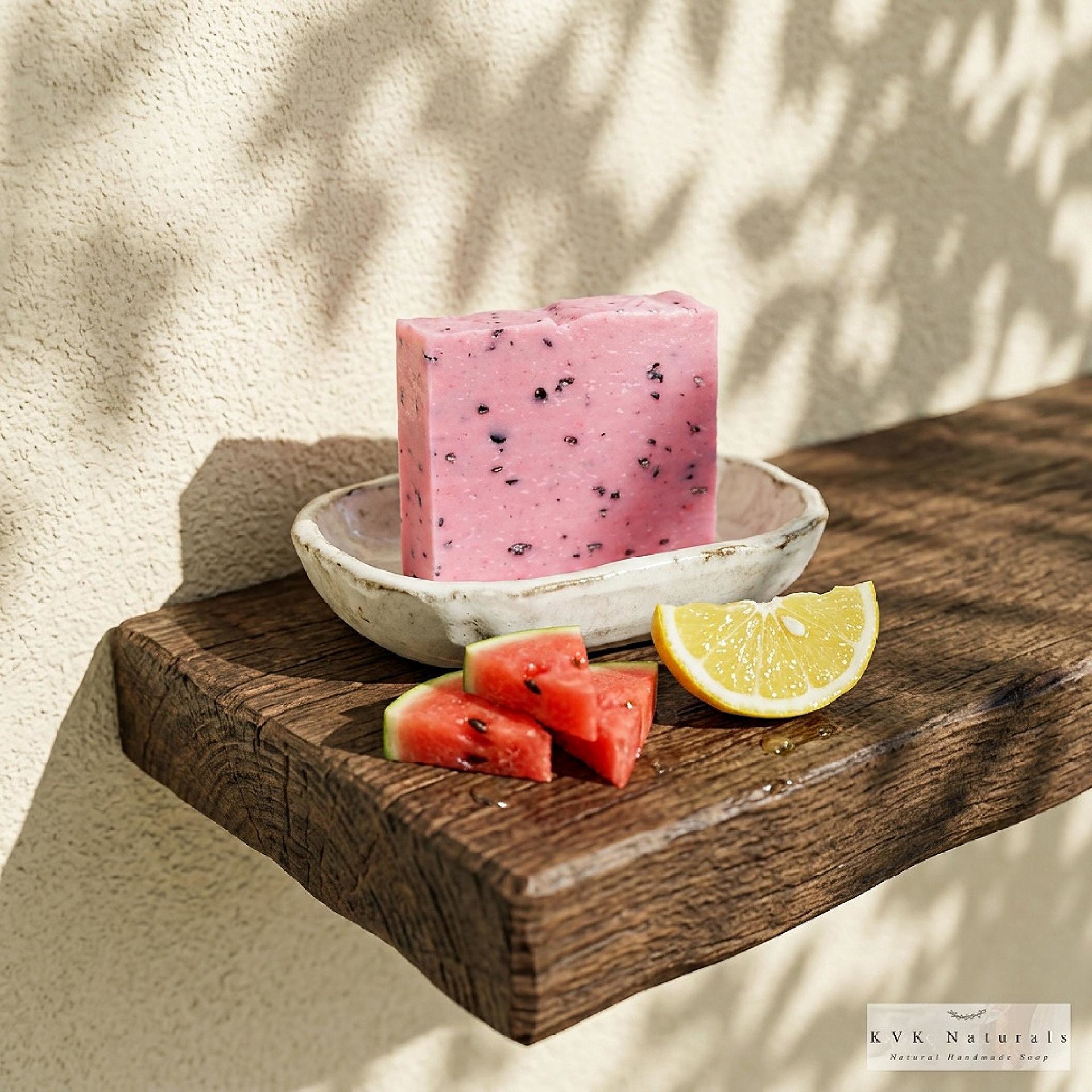 Lemonade Watermelon Soap Bar: Natural Handmade Cold Process Soap