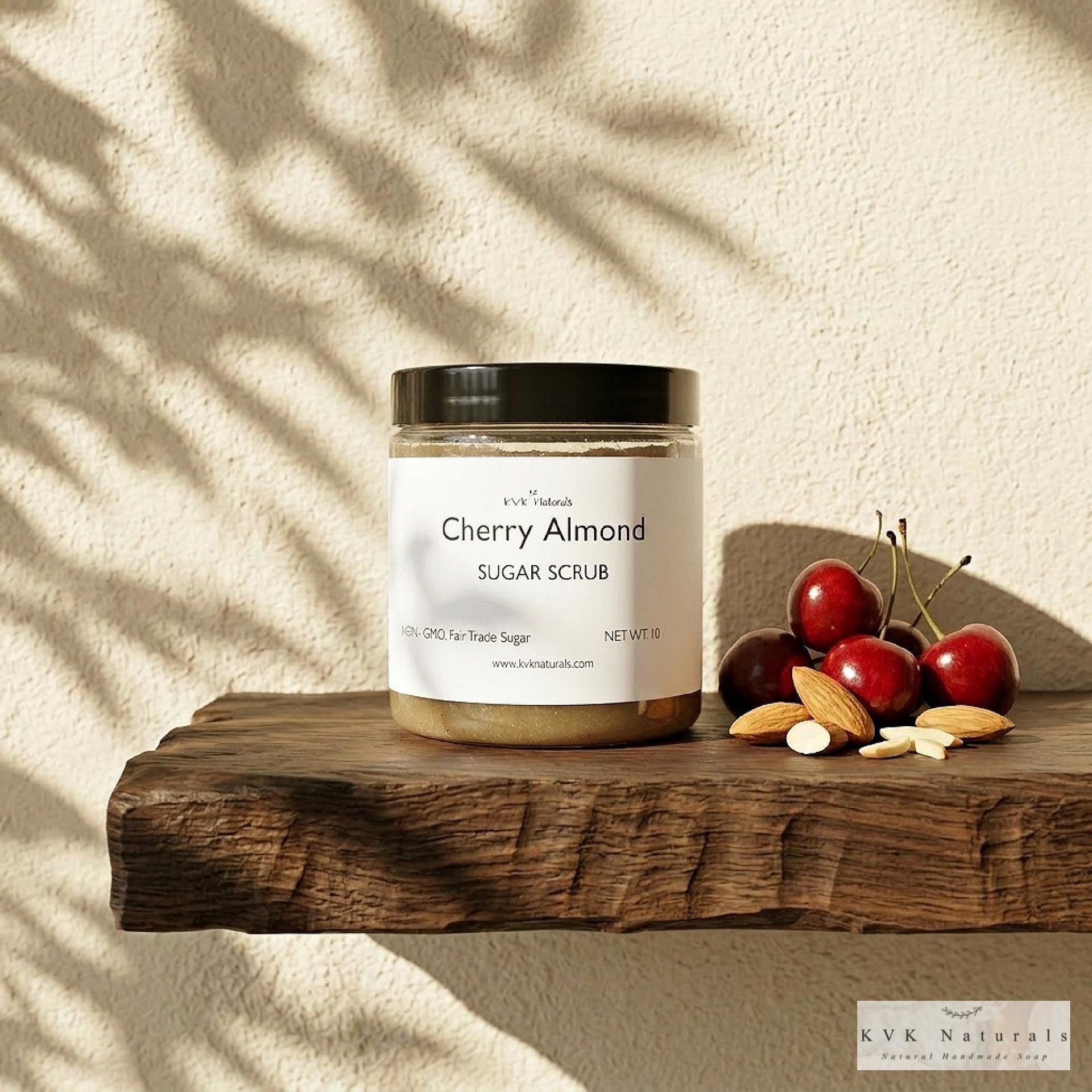 Cherry Almond Sugar Scrub - Exfoliating Organic Body Scrub