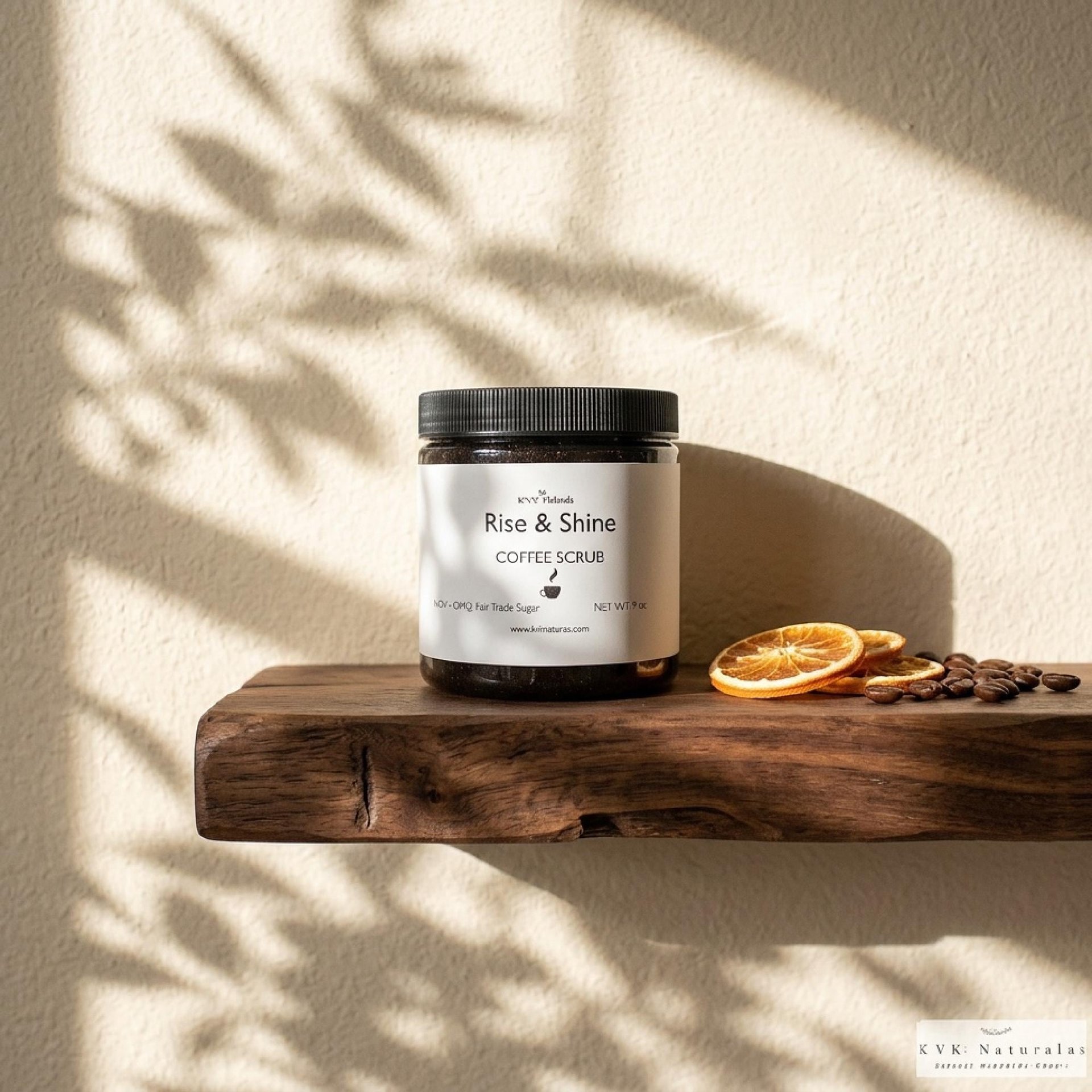 Orange Coffee Scrub: Natural Exfoliating Body Polish (9 oz)