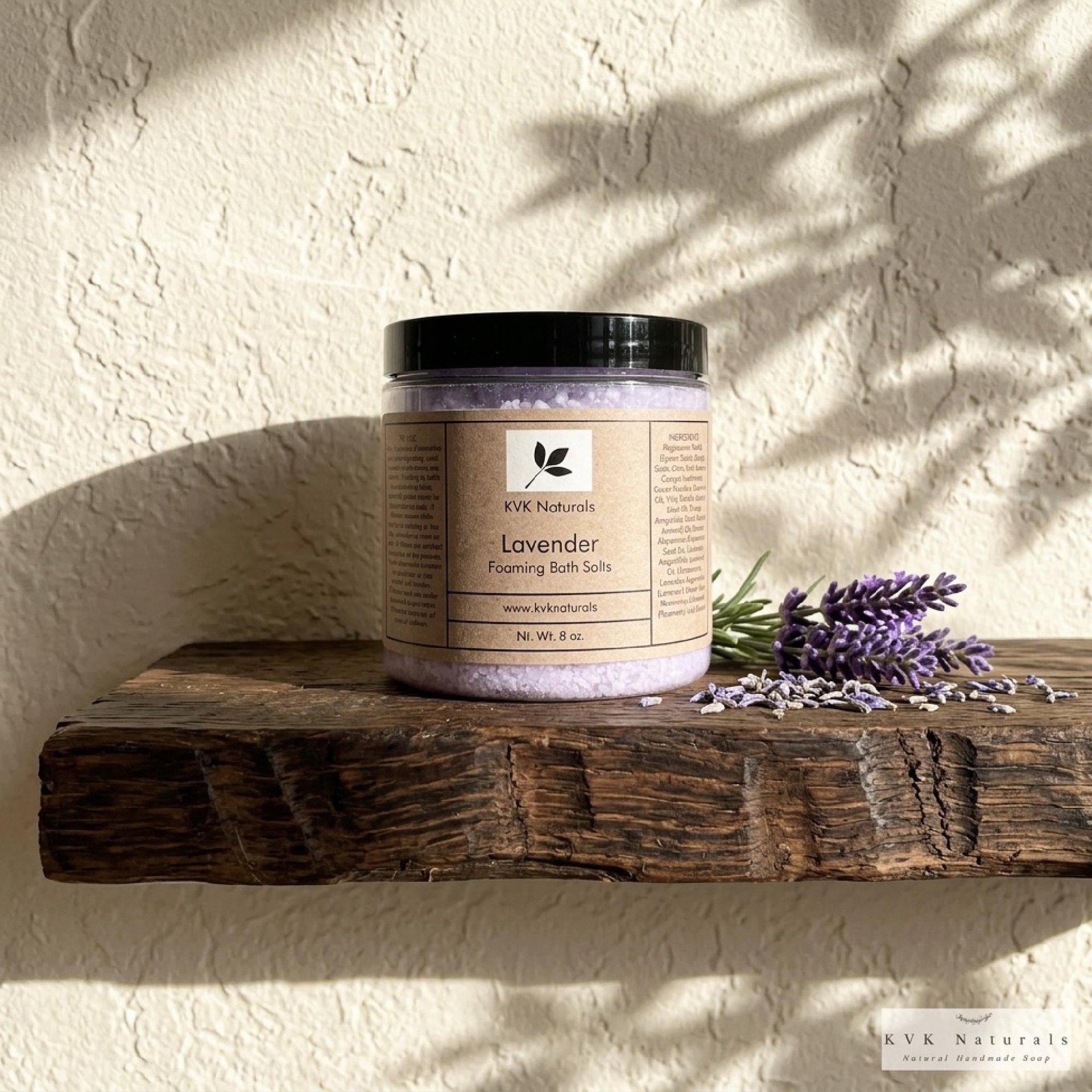 Lavender Foaming Bath Salt: Relaxation Soak (8 oz)