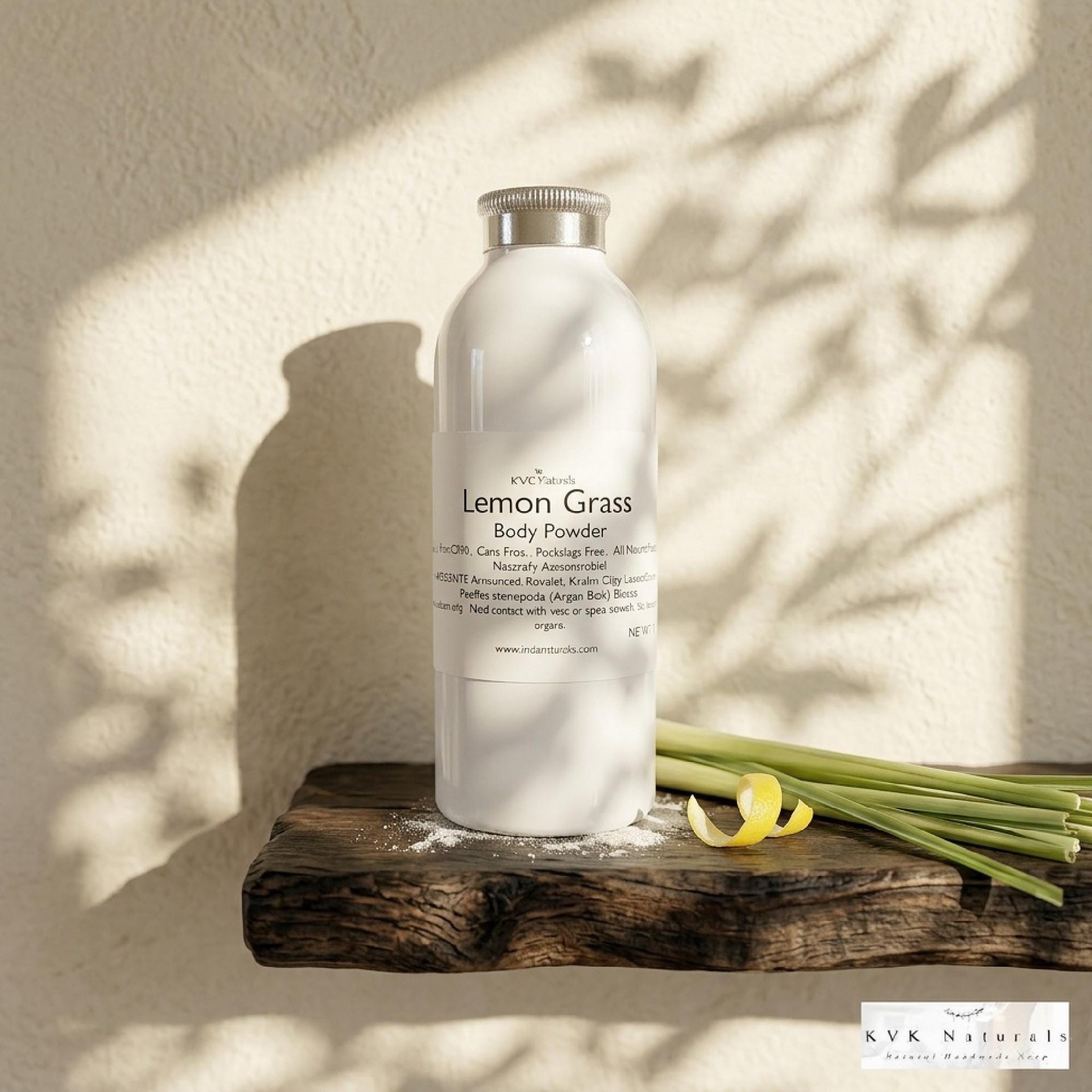Lemongrass Body Powder: Talc-Free Dusting Powder, 4 oz