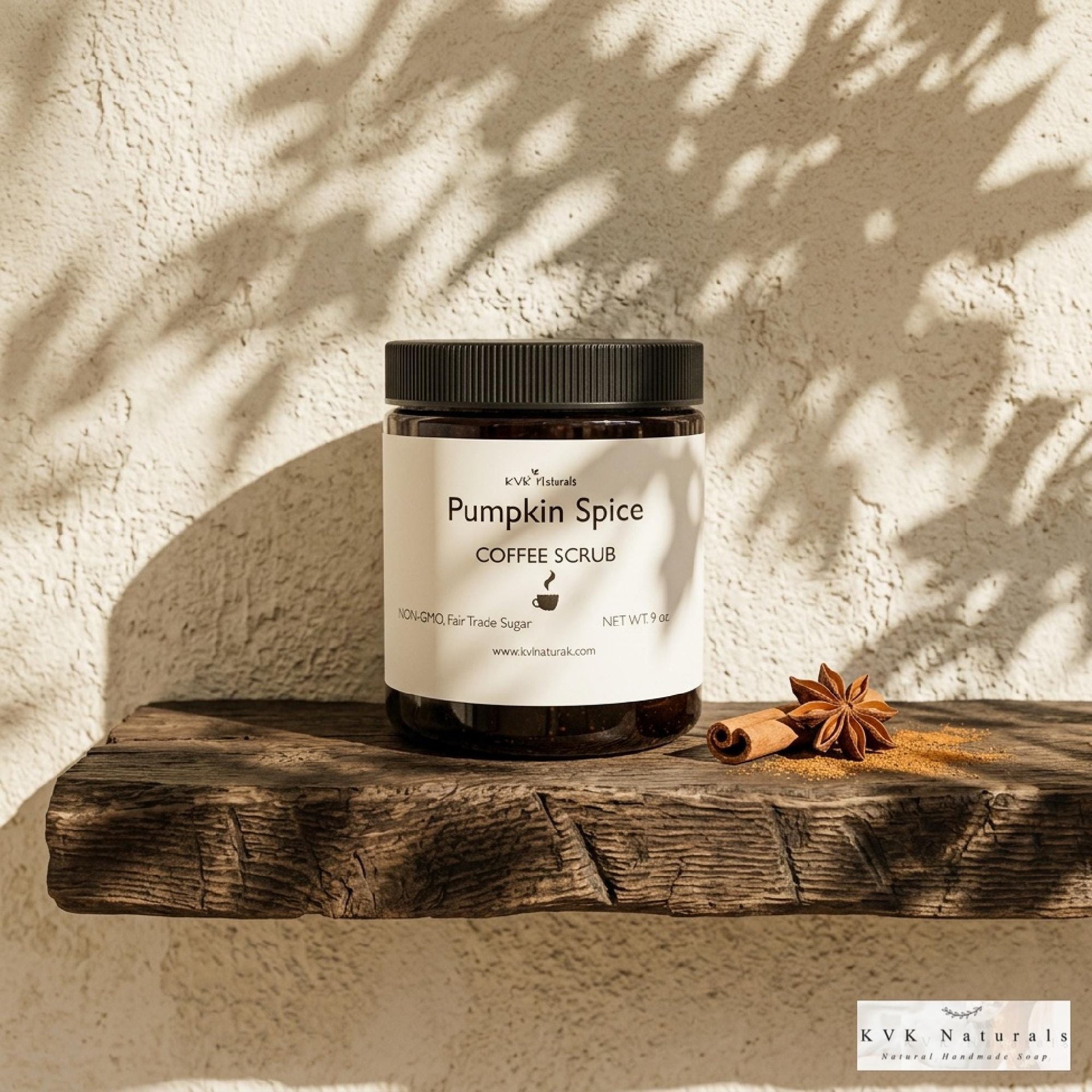 Pumpkin Spice Coffee Scrub: Natural Exfoliating Body Polish, 9 oz