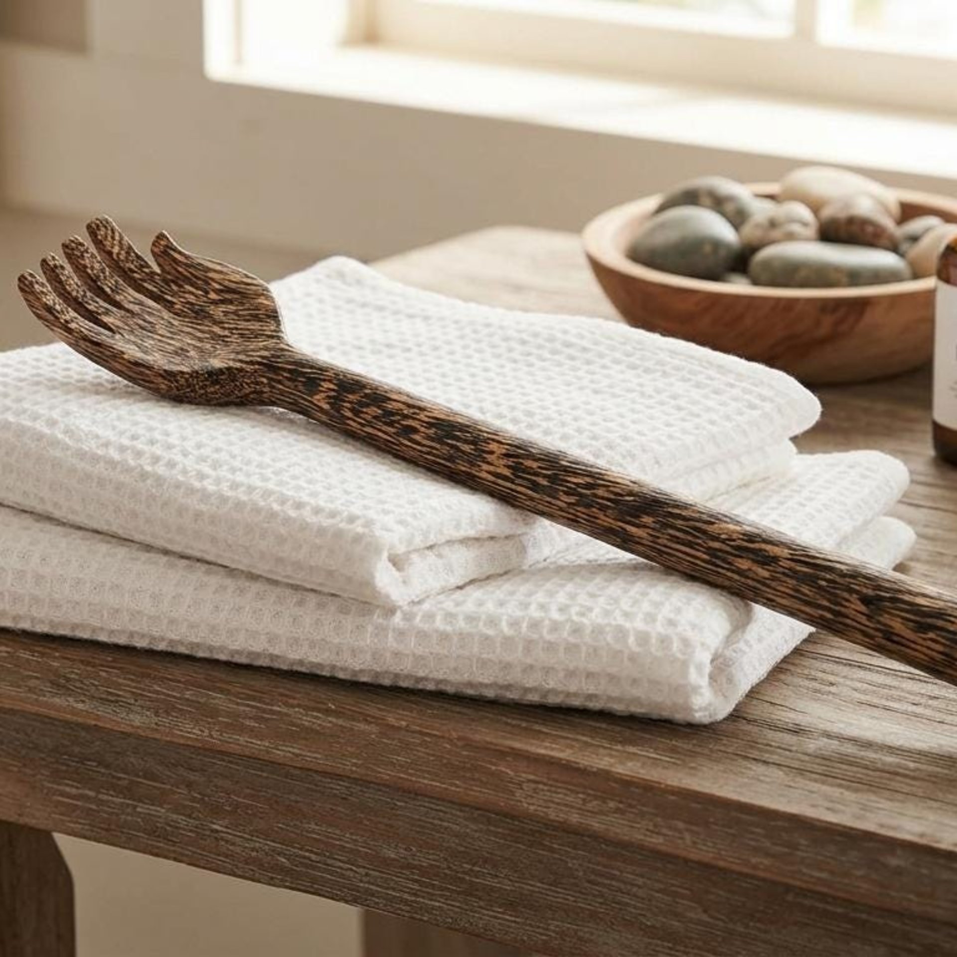 Palm Wood Back Scratcher: Handmade Rustic Relaxation Tool