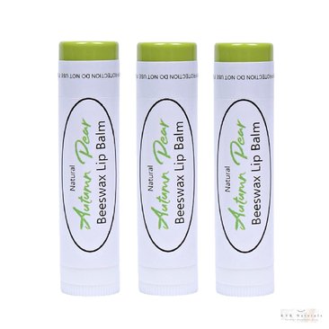 Autumn Pear Lip Balm Set of 3 - Lip Moisturizer, Natural Lip Care, Gift for Men and Women