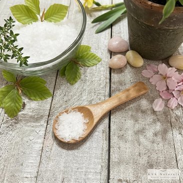 Hand Carved Beech Wood Bath Salt Spoon - 3.5" Small Wooden Spoon