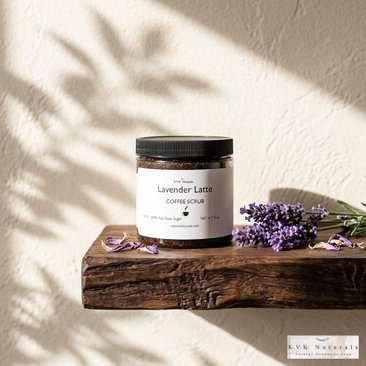 Lavender Latte Coffee Scrub: Natural Exfoliating Body Polish